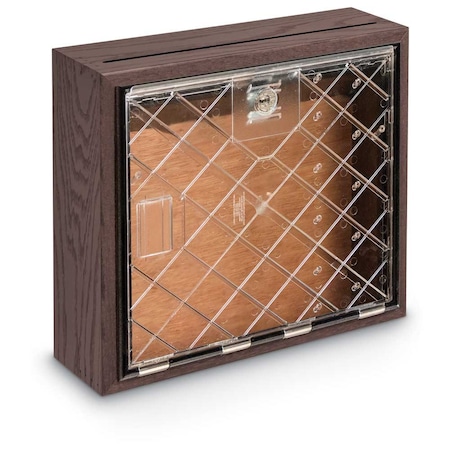 United Visual Products Corkboard, Single Door, Radius Frame, 24x36", Bronze/Buff UV7001-BRONZE-BUFF